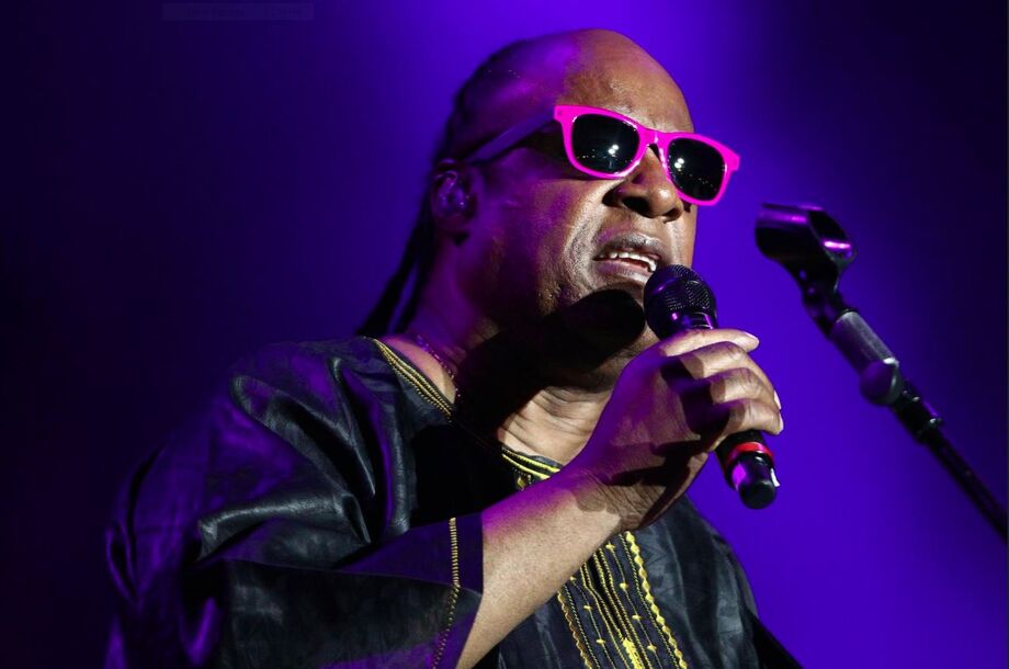 Stevie Wonder no Palco Circuito, no Campo de Marte na zona norte de São Paulo, em 2013
