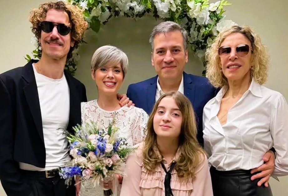 Theodoro Cochrane, Dani Valente, Christiano Cochrane, Marília Gabriela e sua neta, Valentina
