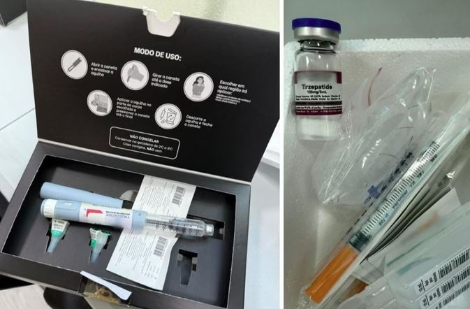 A Polícia Civil encontrou produção ilegal de remédios para emagrecimento com tirzepatida, usada no Mounjaro. Um homem foi preso no local.
