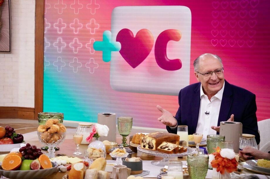 Vice-presidente da República, Geraldo Alckmin, durante participação no programa Mais Você, da TV Globo, em São Paulo