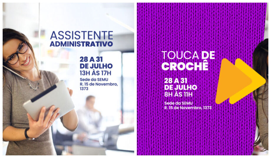 Abertas as inscrições para cursos gratuitos de Toucas de Crochê e Assistente Administrativo em Campo Grande.