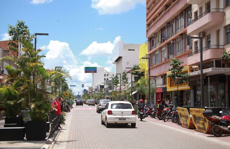 Rua 14 de Julho no Centro de Campo Grande-MS