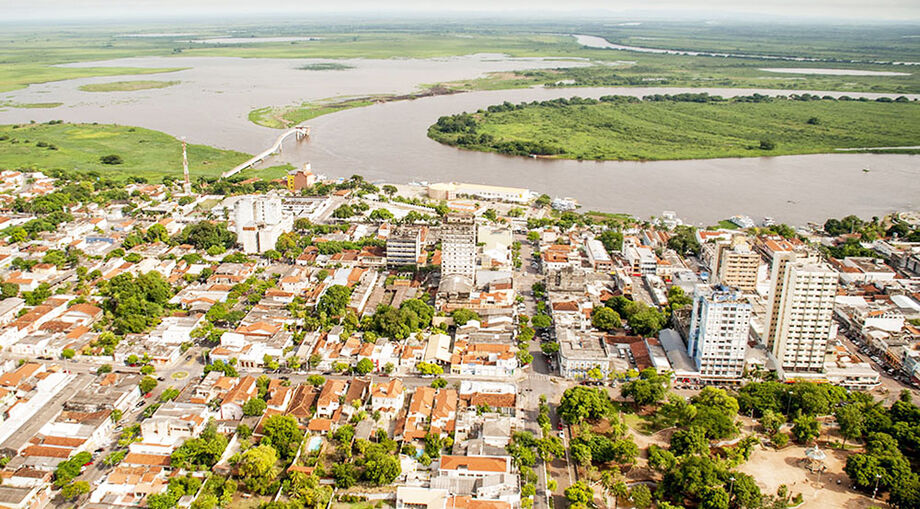 Vista aérea de Corumbá. Projetos em Corumbá e Ponta Porã recebem US$ 22 milhões do Focem após Brasil voltar a ter acesso ao fundo internacional.