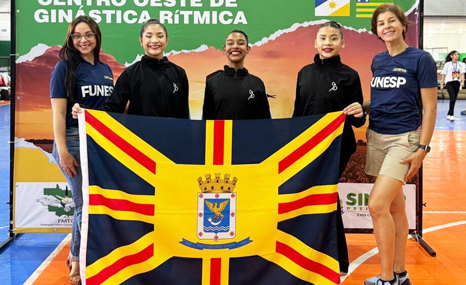 Equipe da Funesp conquista 3º lugar no Regional Centro-Oeste e garante vagas no torneio nacional de ginástica rítmica.