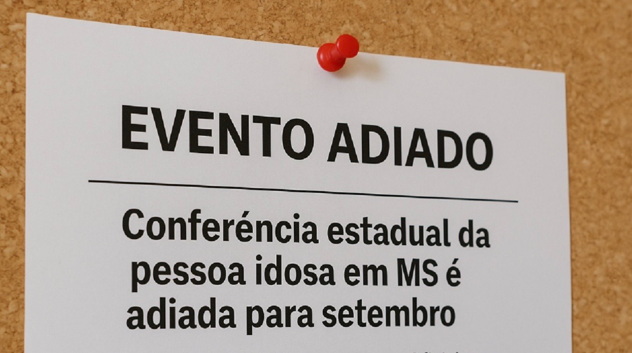 Conferência estadual da pessoa idosa em MS é adiada para setembro; tema e eixos de debate são mantidos. Local ainda não foi definido.