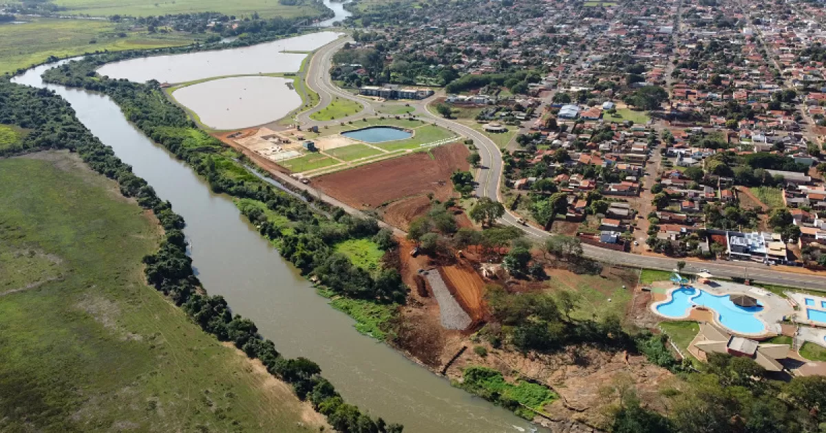 Vista aérea de Fátima do Sul. Fátima do Sul fica fora do Cidade Empreendedora e perde apoio a pequenos negócios