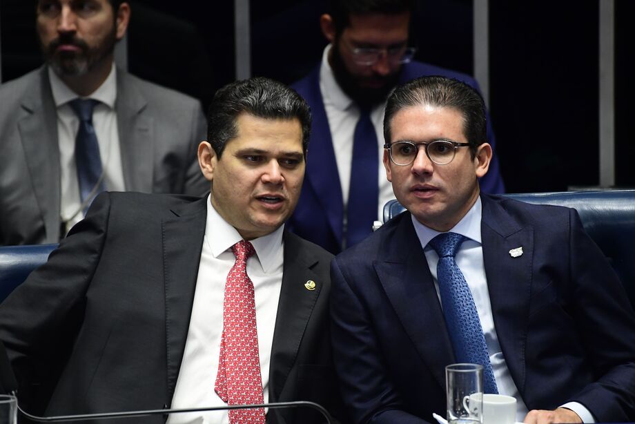 Os presidentes do Senado, Davi Alcolumbre, e da Câmara dos Deputados, Hugo Motta