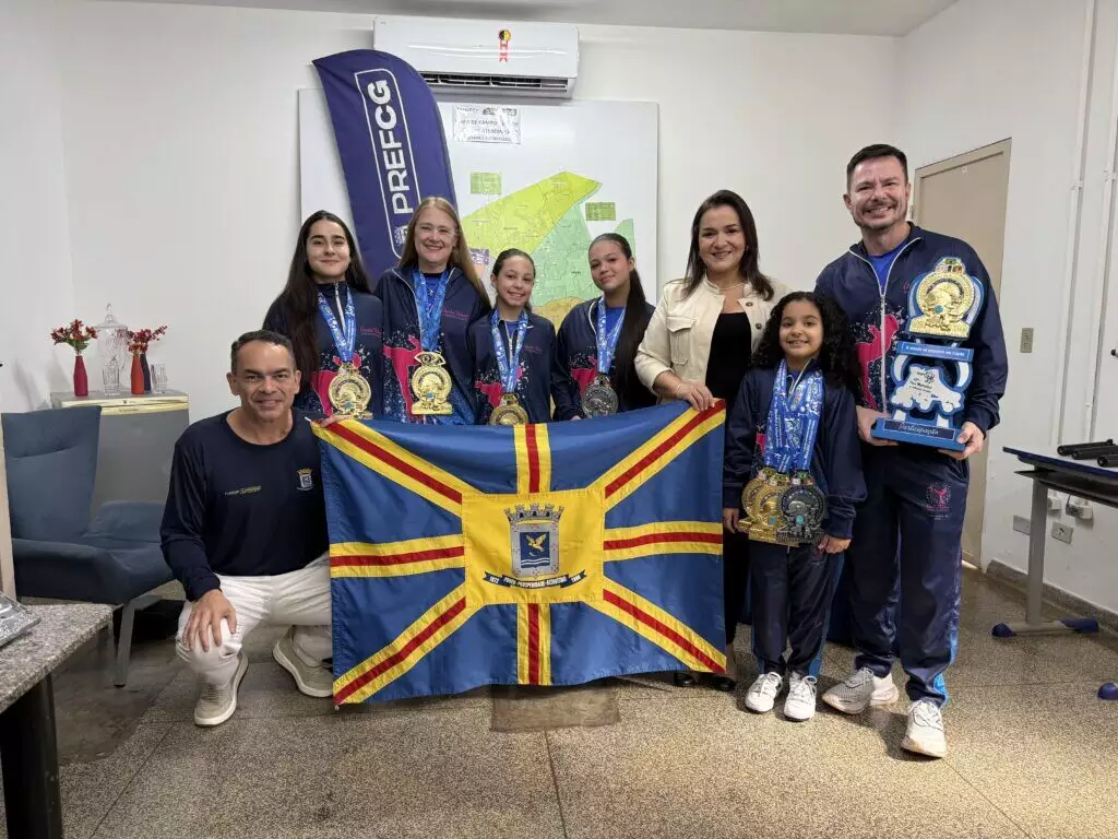 Medalhistas foram recebidas pela prefeita de Campo Grande, Adriane Lopes