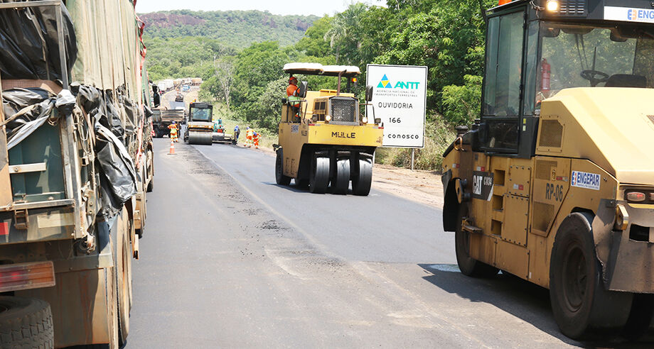 Trechos da BR-163/MS passam por manutenção e operam com alterações no trânsito; motoristas devem redobrar atenção