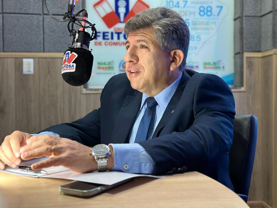 O deputado estadual Lídio Lopes em entrevista concedida ao Grupo Feitosa de Comunicação