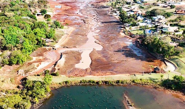Barragem rompida em 2024 causou danos em córrego Estaca e atingiu mais de 100 hectares de área ambiental em Mato Grosso do Sul