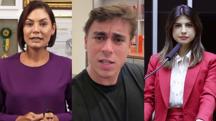 Michelle Boslonaro (PL), Nikolas Ferreira (PL-MG) e Camila Jara (PT-MS)