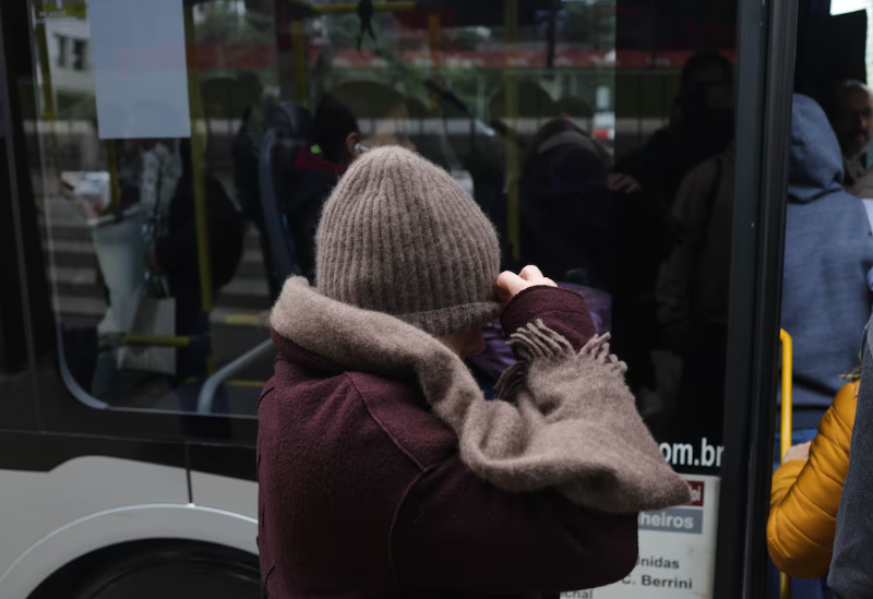 Registro de dia bastante frio na cidade de SP.