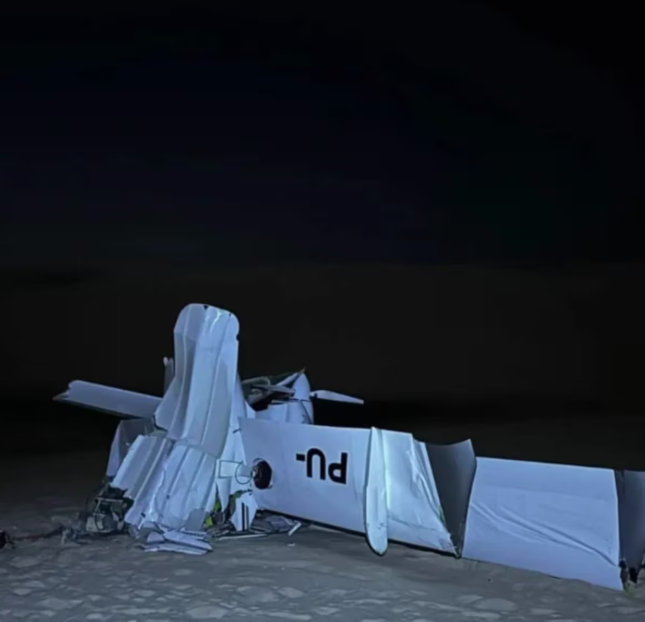 A aeronave envolvida no acidente foi inicialmente dada como desaparecida.