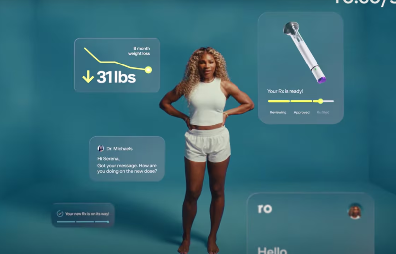 Serena Williams assumiu o uso de canetas para obesidade e se tornou embaixadora do programa de emagrecimento da Ro, empresa que oferece esses medicamentos