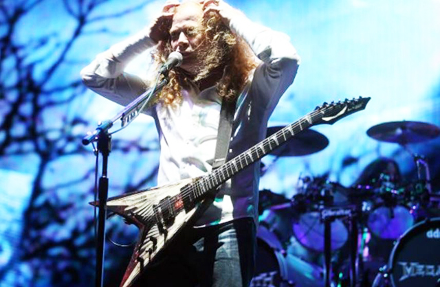 Dave Mustaine, do Megadeth, em São Paulo, em 2013. A banda anunciou o fim das atividades em 2026.