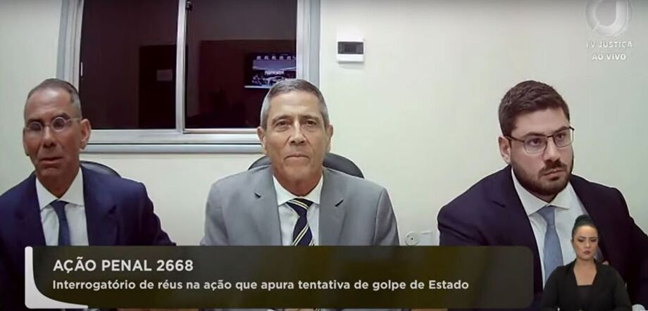 Os advogados do ex-ministro Walter Braga Netto (ao centro) alegaram que a prisão cautelar não foi fundamentada com fatos concretos e atuais