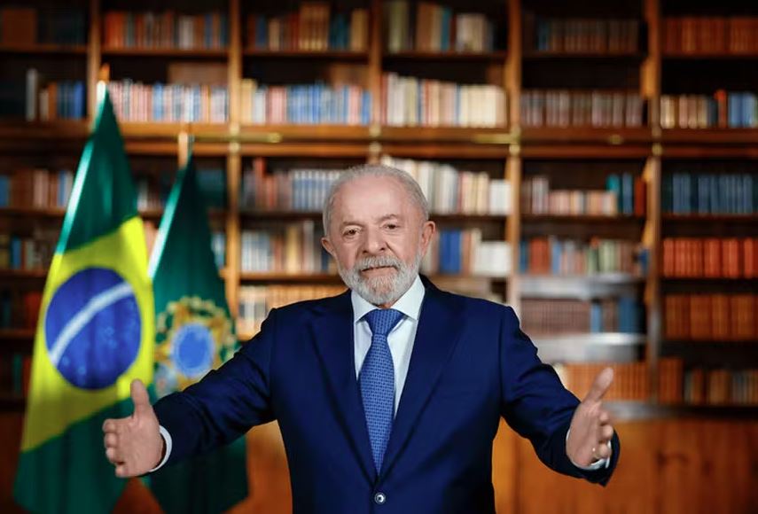 O presidente Lula em pronuncimento sobre as tarifas de Donald Trump, em julho de 2025