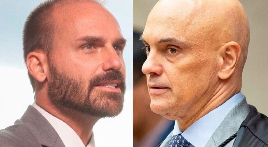 Eduardo Bolsonaro faz duras críticas a Alexandre de Moraes e a política interna do Brasil, reafirmando suas intenções de agir contra o ministro do STF.
