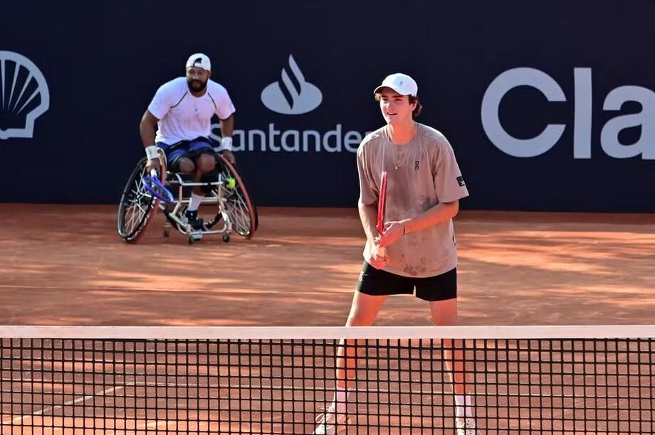 João Fonseca e Juan Martín del Potro se enfrentam contra Andy Roddick e Alex Michelsen em uma exibição no US Open.