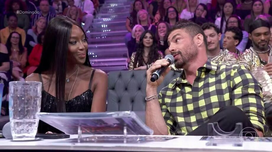 Reencontro de Naomi Campbell e Cauã Reymond na TV Globo