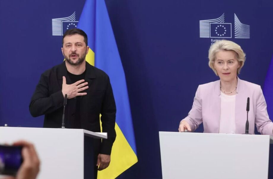 Zelensky e Von der Leyen em encontro sobre a guerra na Ucrânia