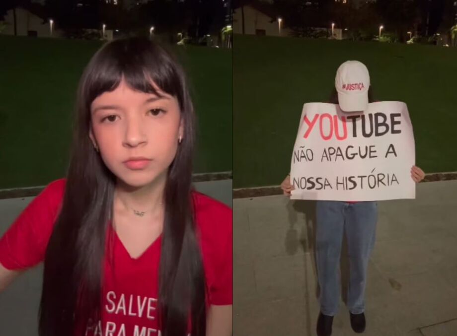 Bel Peres convoca manifestação após exclusão do canal Bel para Meninas por violar diretrizes do YouTube