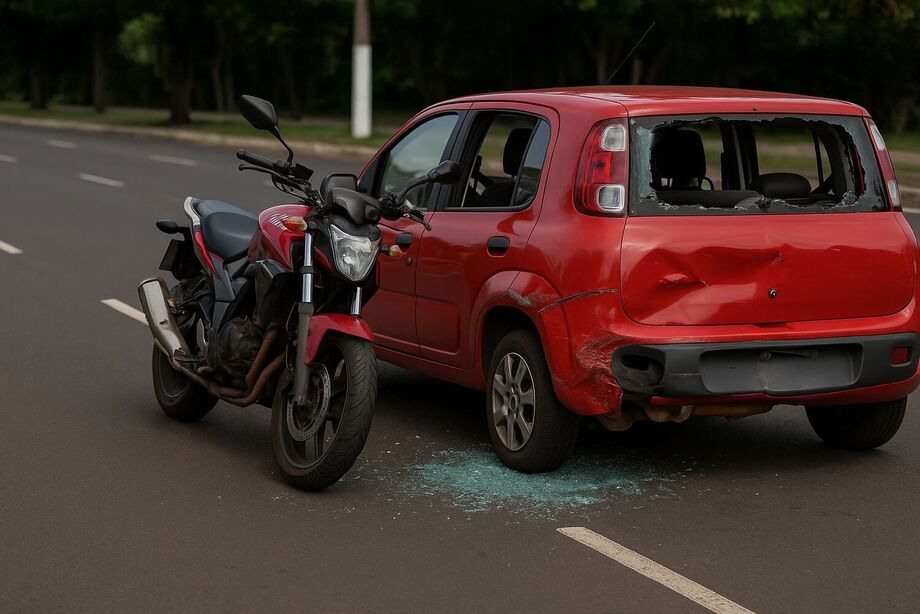 Colisão traseira no Parque das Nações deixa motociclista ferido