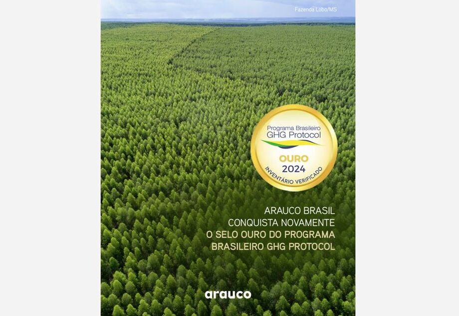 Arauco recebe Selo Ouro por transparência em emissões de gases