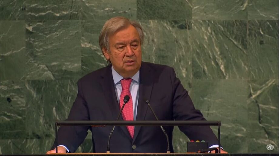 Secretário-geral da ONU, António Guterres discursa na entidade.
