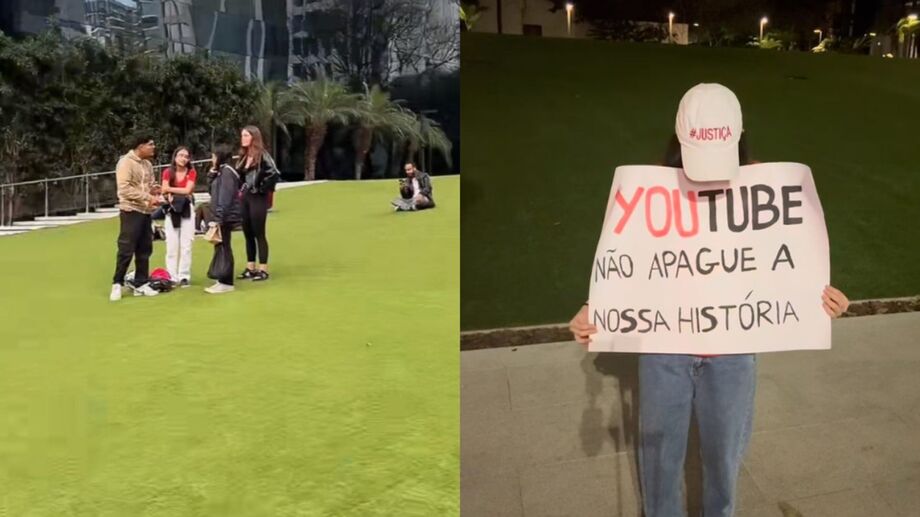 Protesto convocado por Bel Para Meninas após remoção de seu canal no YouTube 'flopa', segundo fãs.