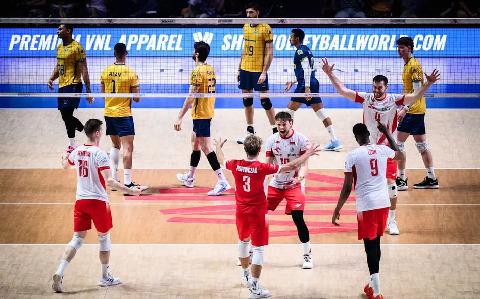 Seleção brasileira de vôlei é derrotada para a Polônia na semifinal da VNL