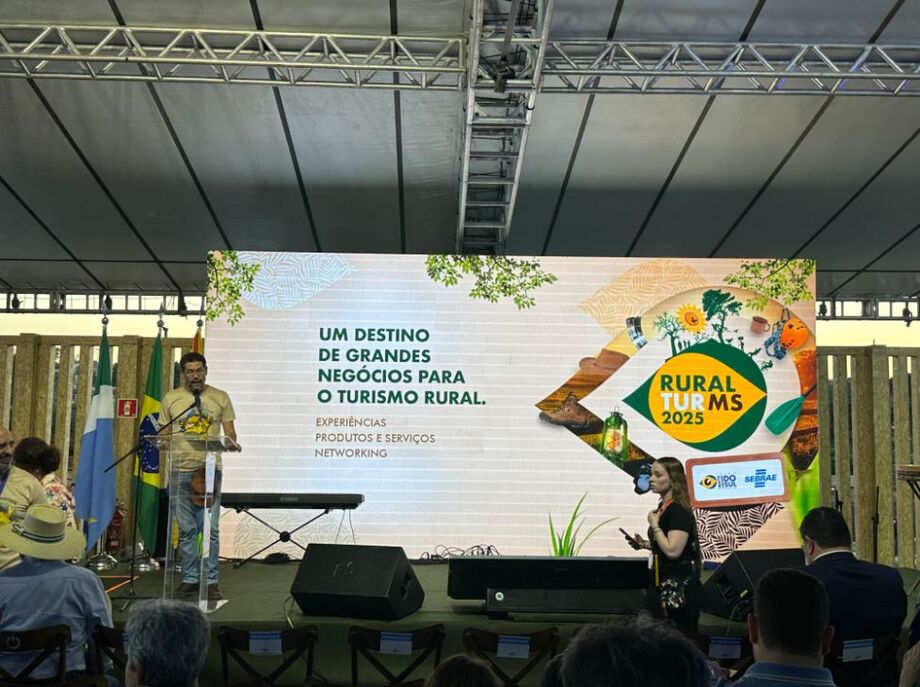 Abertura da Ruraltur MS 2025 em Campo Grande: feira apresenta experiências, produtos, serviços e oportunidades de negócios voltados ao turismo rural.