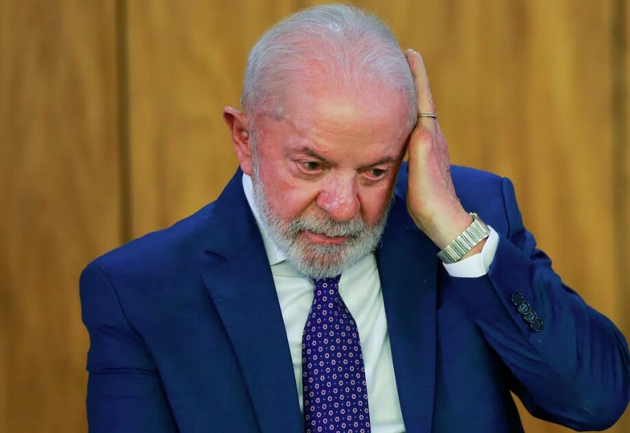 O presidente Lula durante o anúncio do pacote de socorro às empresas atingidas pelo tarifaço do presidente do EUA, Donald Trump