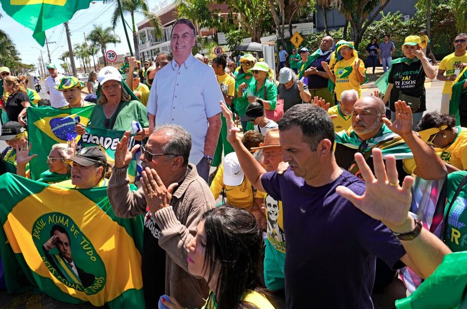 Manifestação em apoio a Jair Bolsonaro em Brasília no domingo, 31 de agosto de 2025.