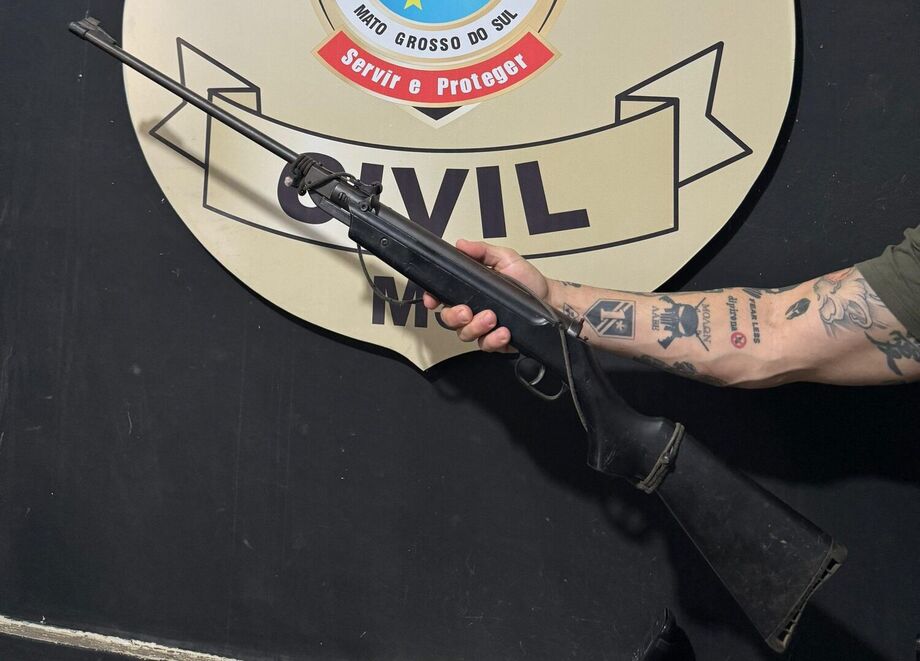 Polícia Civil de Bodoquena prendeu suspeito e apreendeu arma de fogo modificada durante operação contra violência doméstica