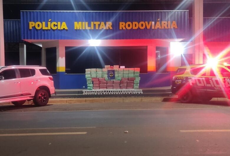 PMRv apreendeu 1,4 tonelada de maconha em veículo abandonado na MS-164, em Maracaju.