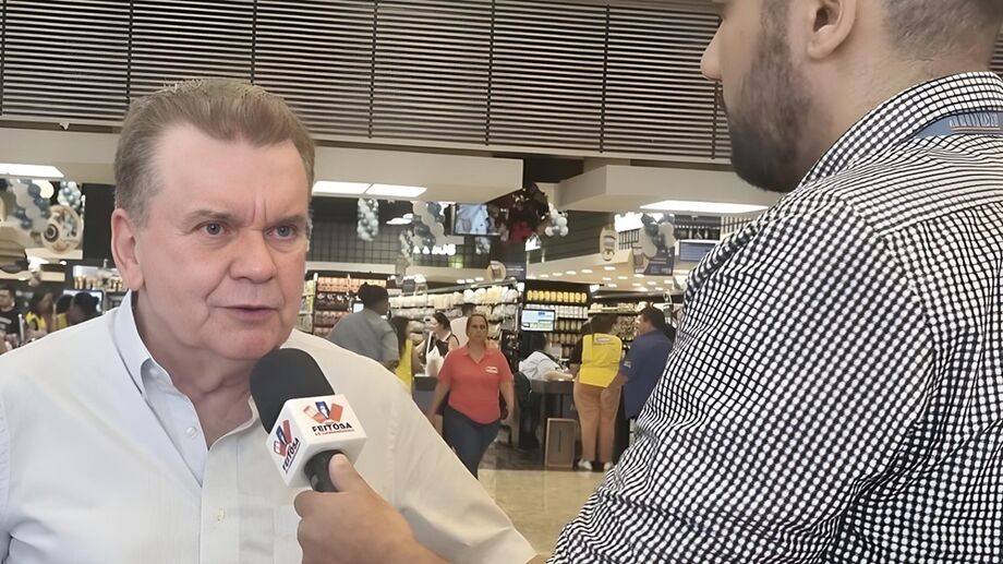 Beto Pereira, presidente do Grupo Pereira, durante entrevista em uma das unidades da rede Comper. O empresário falará sobre a história e crescimento do grupo no evento SuperAMAS'25.