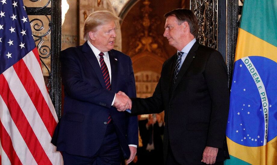 O presidente dos Estados Unidos, Donald Trump e o ex-presidente Jair Bolsonaro.