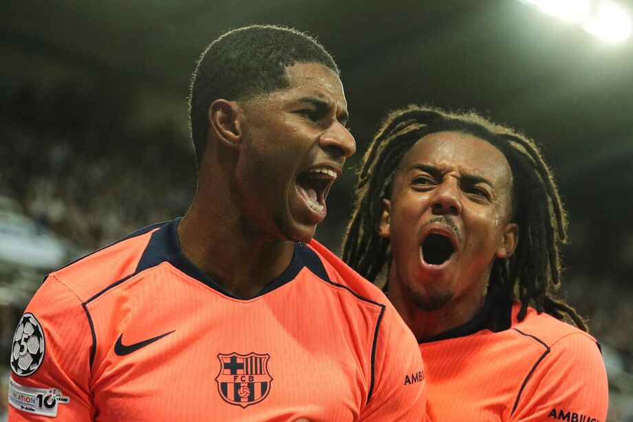 Marcus Rashford marcou duas vezes na vitória do Barcelona.