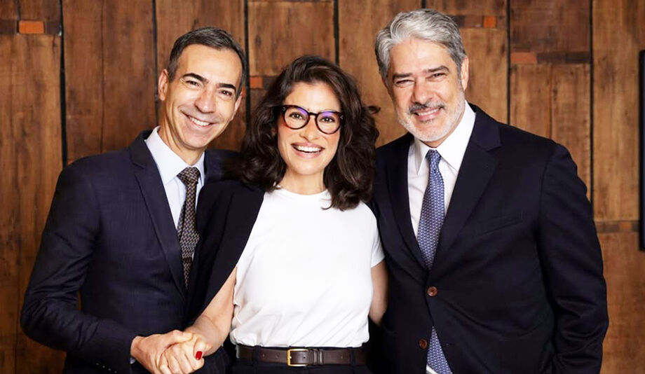 Cesar Tralli, Renata Vasconcellos e William Bonner