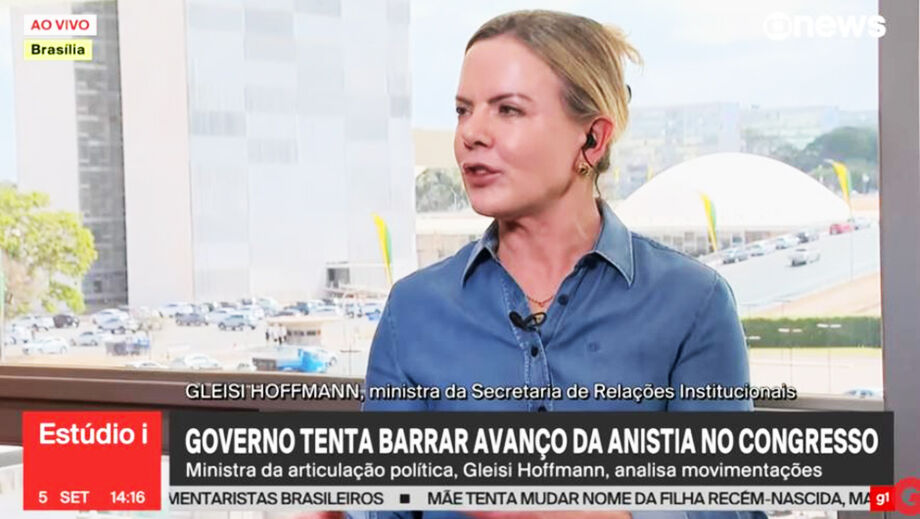 Gleisi Hoffmann disse que governo vai atuar para impedir votação de urgência da anistia aos condenados de 8 de janeiro