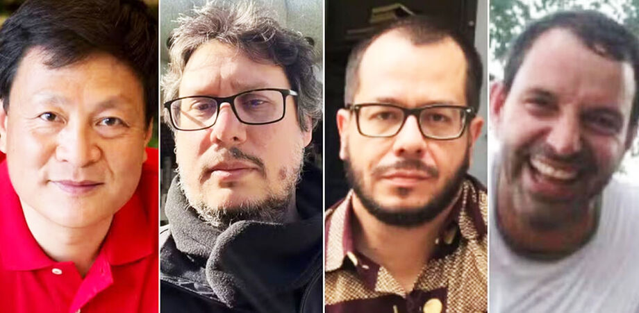 1 - O arquiteto paisagista e urbanista chinês Kongjian Yu, professor da Universidade de Pequim; 2 - O documentarista Luiz Ferras está entre as vítimas; 3 - Cineasta Rubens Crispim 4 - Piloto Marcelo Pereira