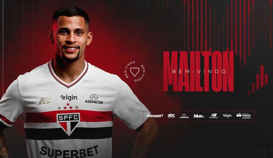Mailton é apresentado pelo São Paulo e será inscrito para disputar as quartas da Libertadores
