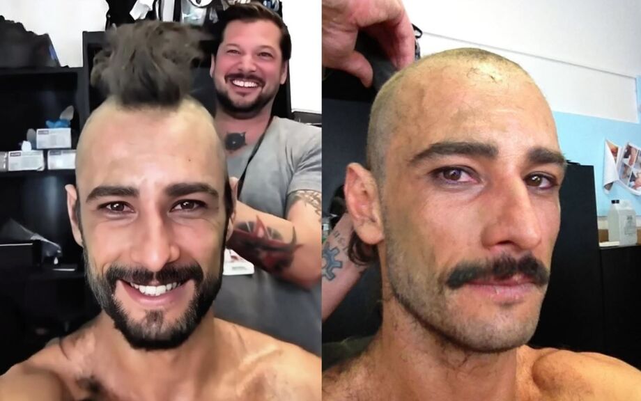 Rodrigo Santoro precisou raspar a cabeça para interpretar Xerxes em '300'