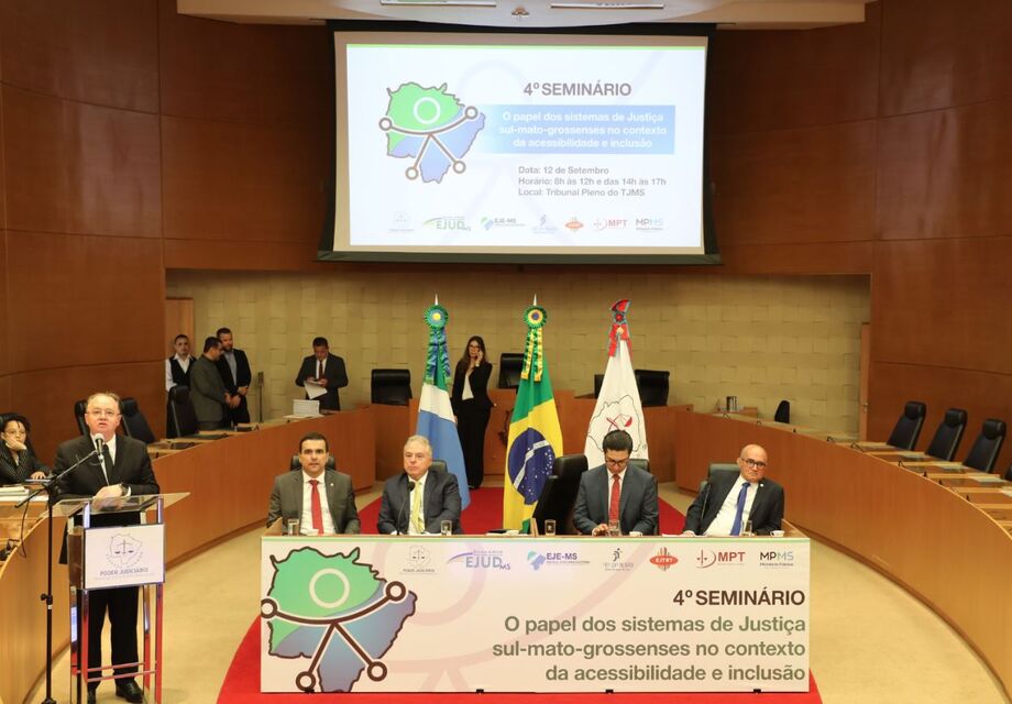 TJMS abriu o 4º Seminário sobre acessibilidade e inclusão, com a presença de autoridades do sistema de Justiça