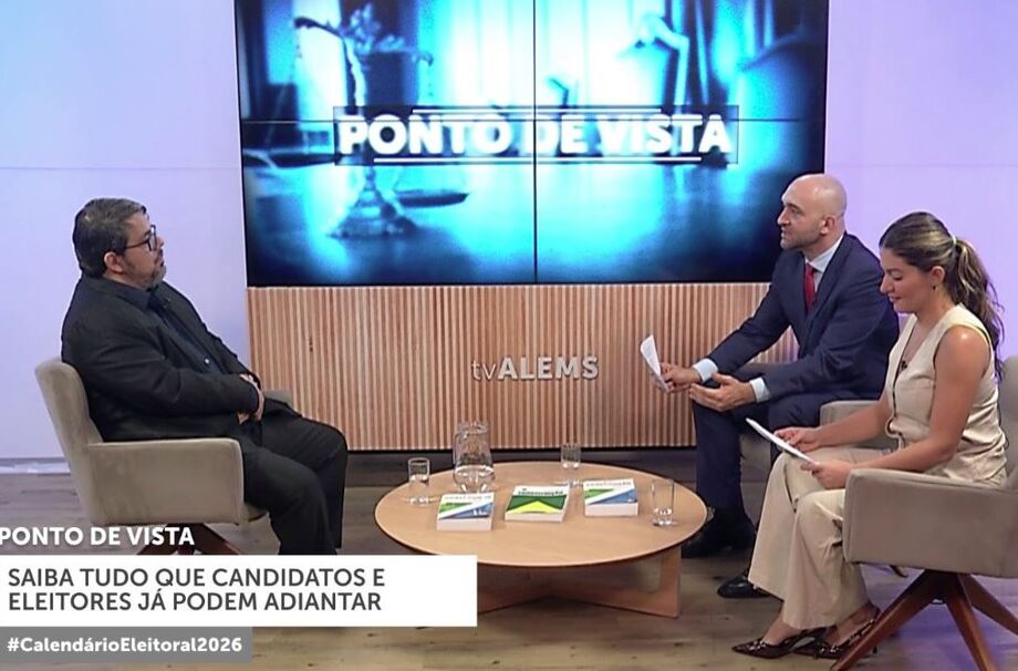 Secretário judiciário do TRE-MS, Marcos Rafael, detalhou prazos e regras para eleições de 2026 no programa Ponto de Vista