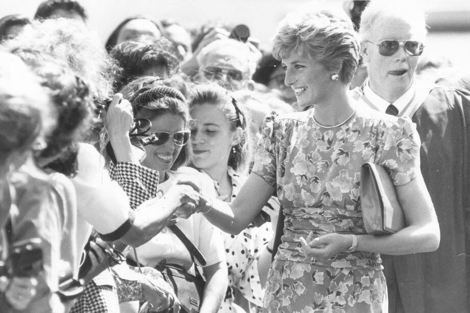 Princesa Diana durante visita à cidade de São Paulo em abril de 1991