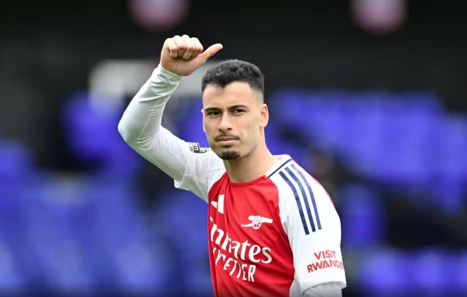 Gabriel Martinelli comemora gol que abriu caminho para vitória do Arsenal contra o Athletic Bilbao