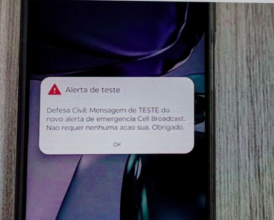 Teste do sistema de alerta Cell Broadcast será realizado no dia 27 em Campo Grande, às 14h, com aviso direto nos celulares.